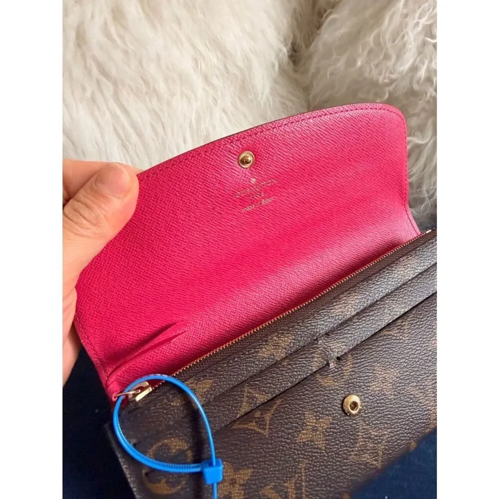 Louis Vuitton Monogram Canvas Continental Wallet with Red Snap